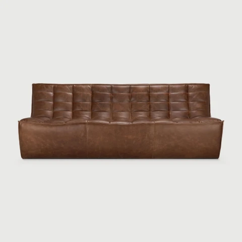 Sofa trzyosobowa N701 Chestnut Leather Ethnicraft