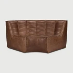 Moduł narożny zaokrąglony sofa N701 Chestnut Leather Ethnicraft