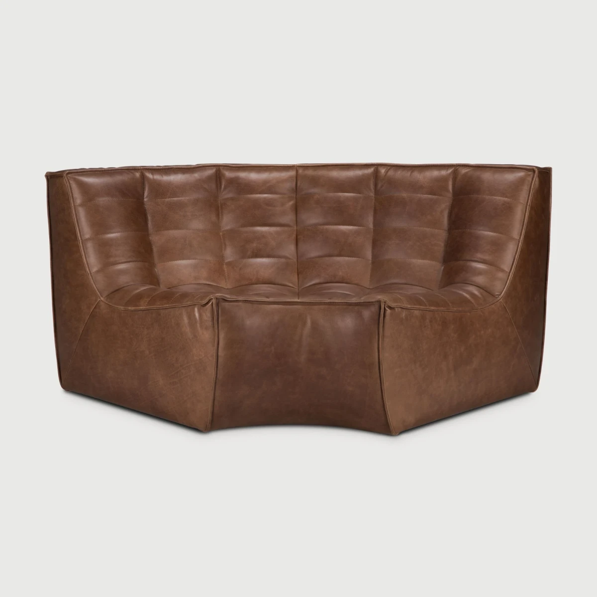 Moduł narożny zaokrąglony sofa N701 Chestnut Leather Ethnicraft