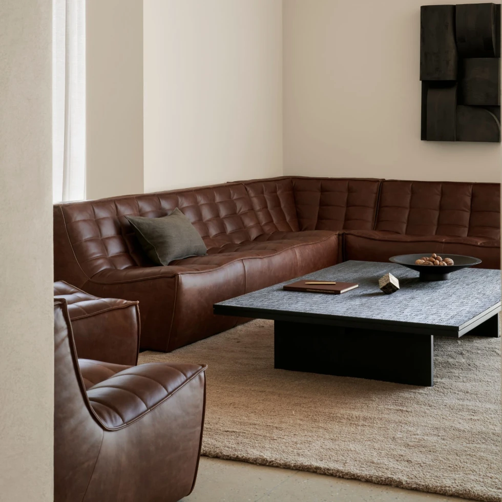 Moduł narożny sofa N701 Chestnut Leather Ethnicraft