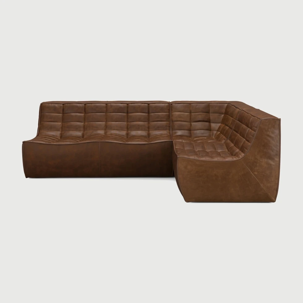 Moduł narożny sofa N701 Chestnut Leather Ethnicraft