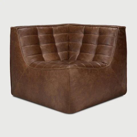 Moduł narożny sofa N701 Chestnut Leather Ethnicraft