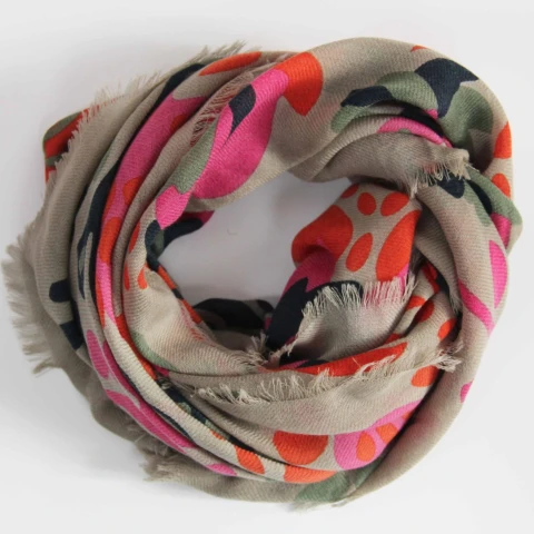 Apaszka wełniana Girandole Beige Les Belles Vagabondes