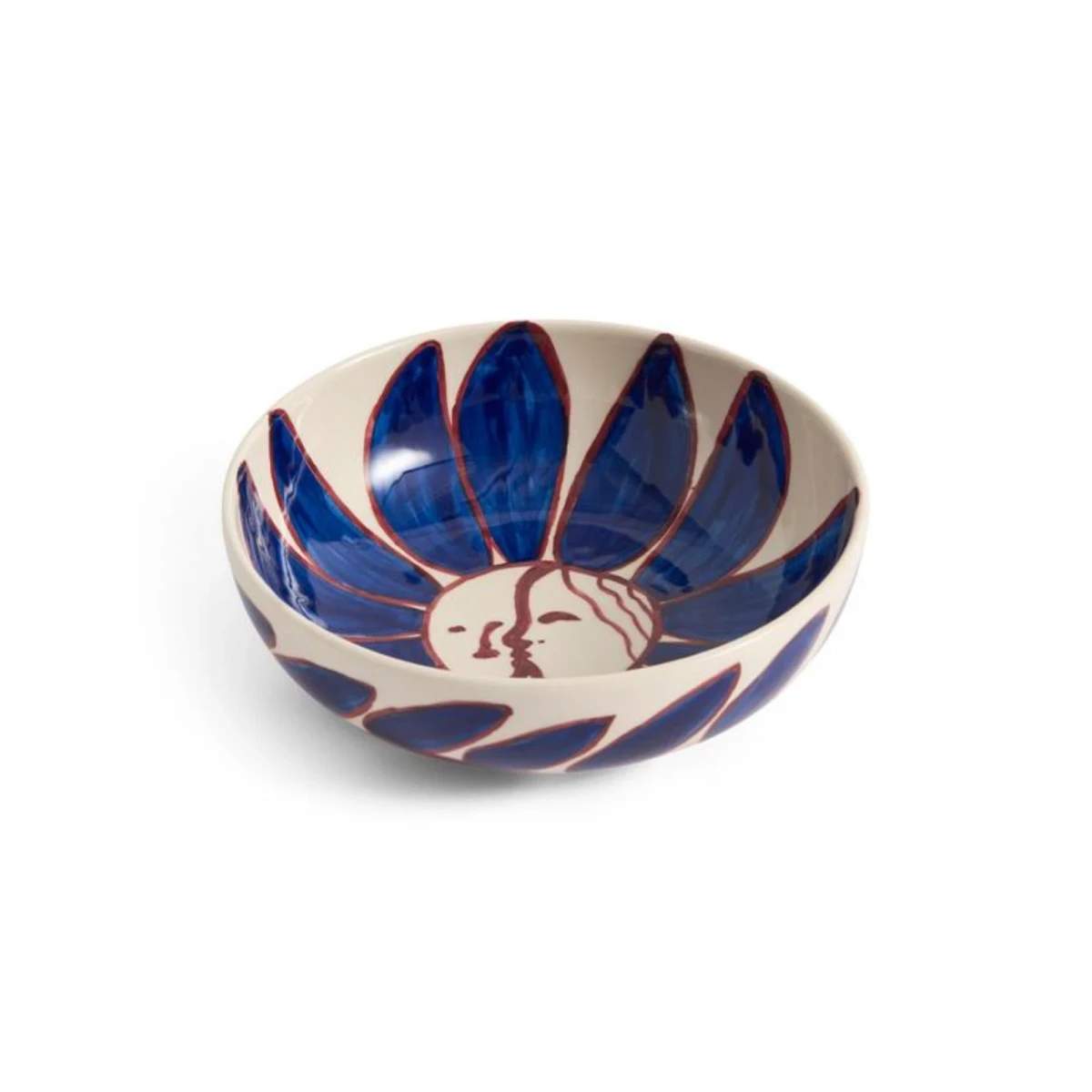 Miska La Pittura Bowl Deep Blue Flower HAY