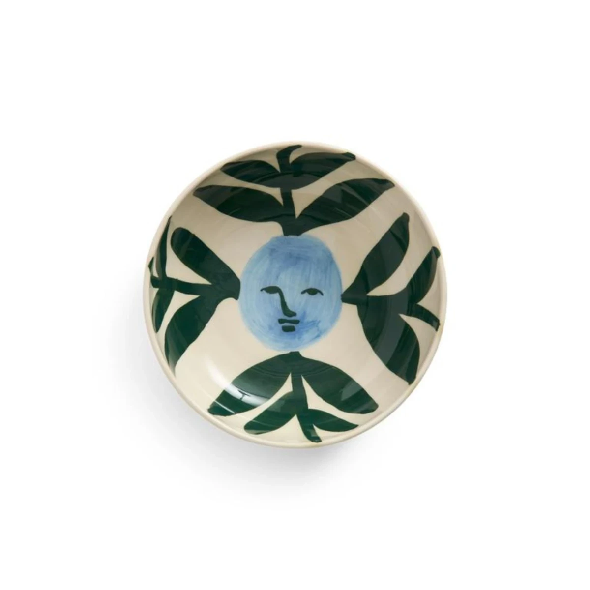 Miska La Pittura Bowl Moon Face Vine HAY