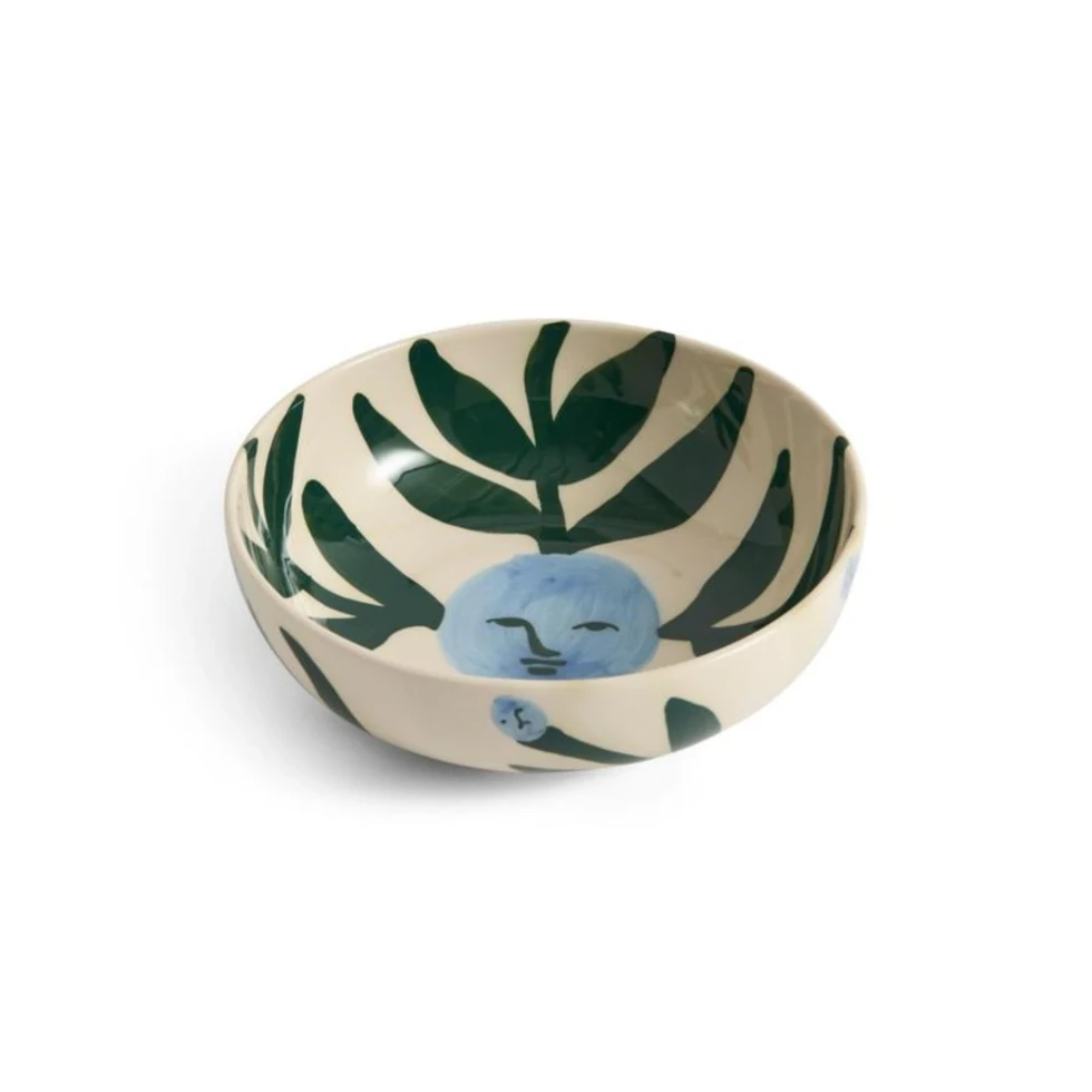 Miska La Pittura Bowl Moon Face Vine HAY
