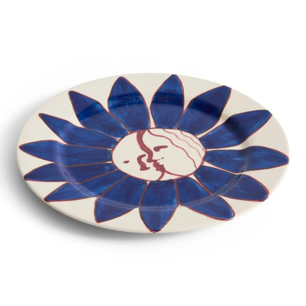 Talerz La Pittura Plate Deep blue Flower HAY