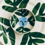 Miska La Pittura Bowl Moon Face Vine HAY
