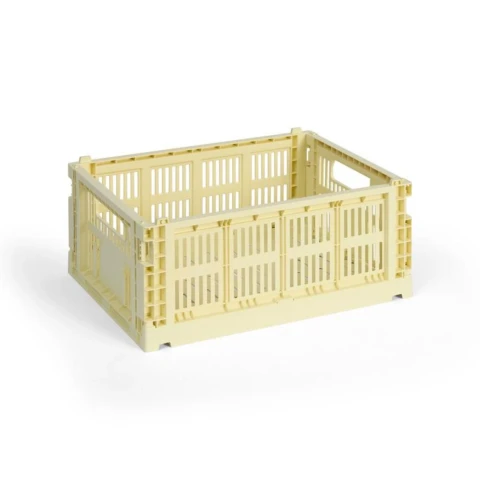 Skrzynka M Light Yellow Colour Crate HAY