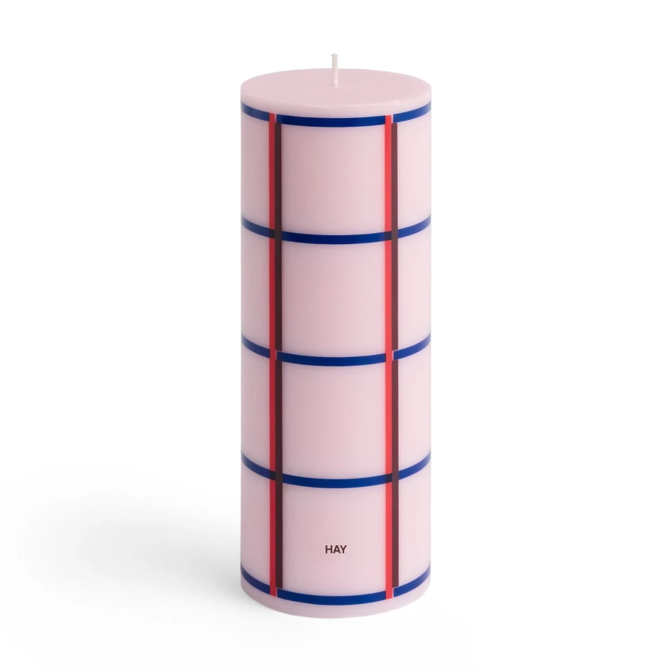 Świeca Column Candle M Light pink, red, bordeaux and dark blue HAY