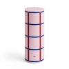 Świeca Column Candle M Light pink, red, bordeaux and dark blue HAY