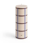 Świeca Column Candle M Off white, bordeaux, blue and silver HAY