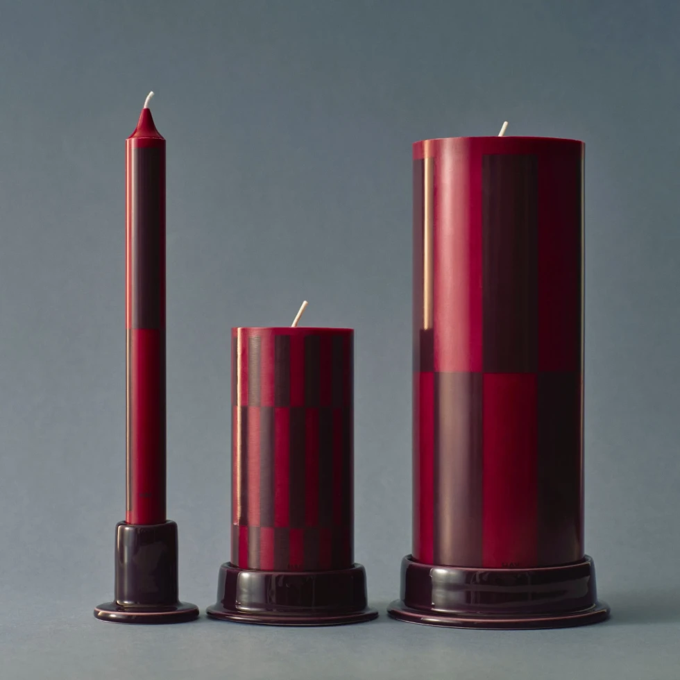 Świeca Column Candle S Wine and bordeaux HAY