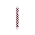 Świeca Pattern Light pink, bordeaux, red and silver checks HAY