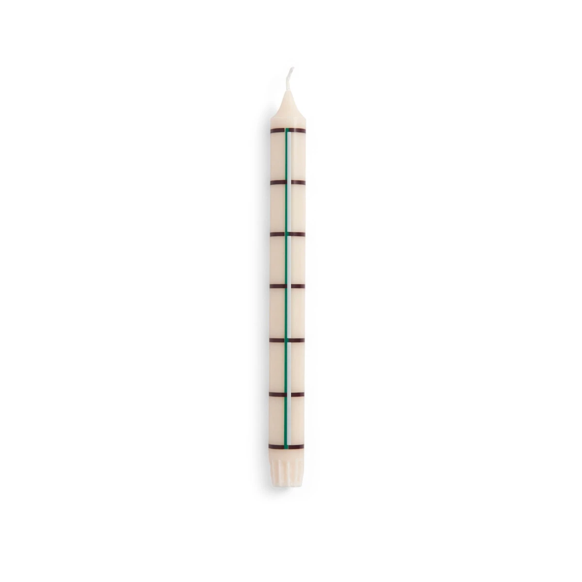 Świeca Pattern Candle Off white, green, bordeaux and silver HAY