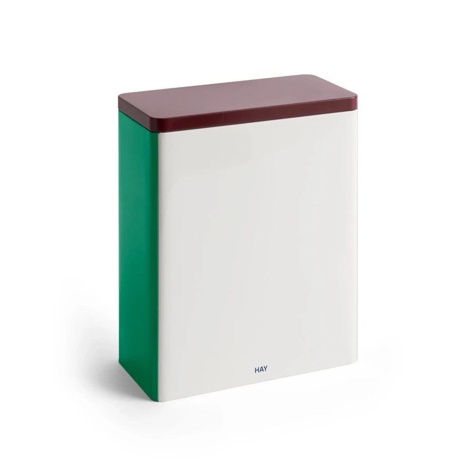 Pojemnik Tin Container XL Off White, burgundy and green HAY