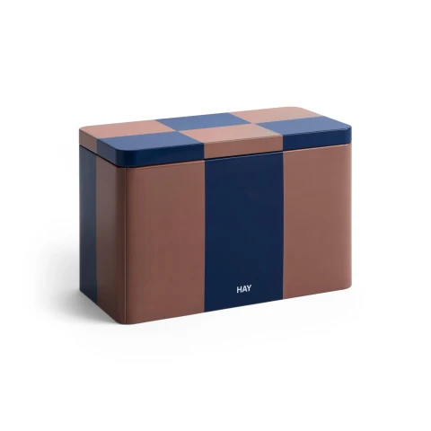 Pojemnik Tin Container M Brown and midnight blue HAY