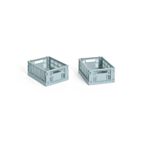 Zestaw 2 skrzynek Mini Dusty Blue HAY