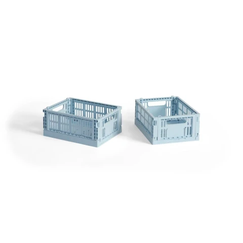 Zestaw 2 skrzynek Mini Soft Blue HAY