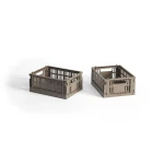 Zestaw 2 skrzynek Mini Warm Grey HAY
