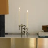 Zestaw 3 świeczników Nagel Brushed Chrome STOFF
