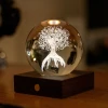 Lampa ozdobna Amber Crystal Tree of Life Gingko