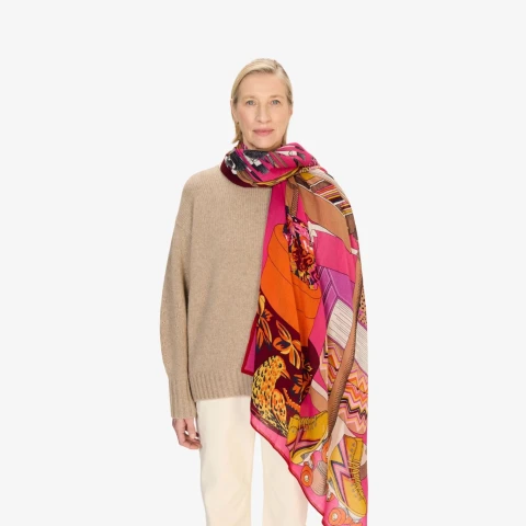 Szal 100 Wool Atelier Pink Inoui Edittions