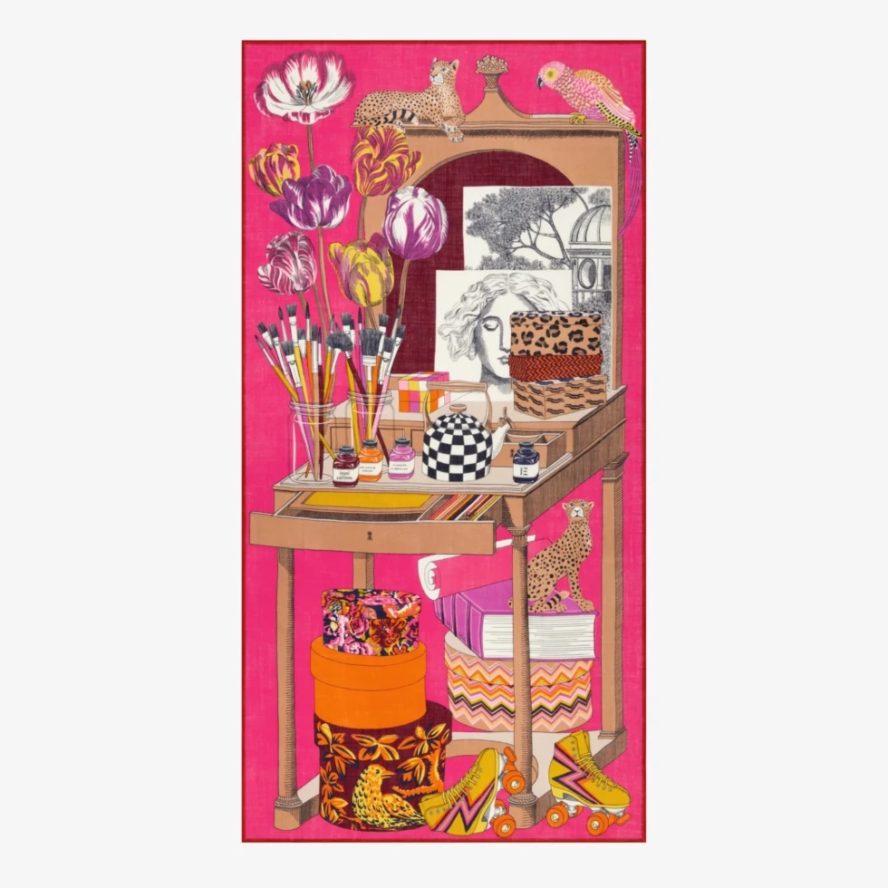 Szal 100 Wool Atelier Pink Inoui Edittions