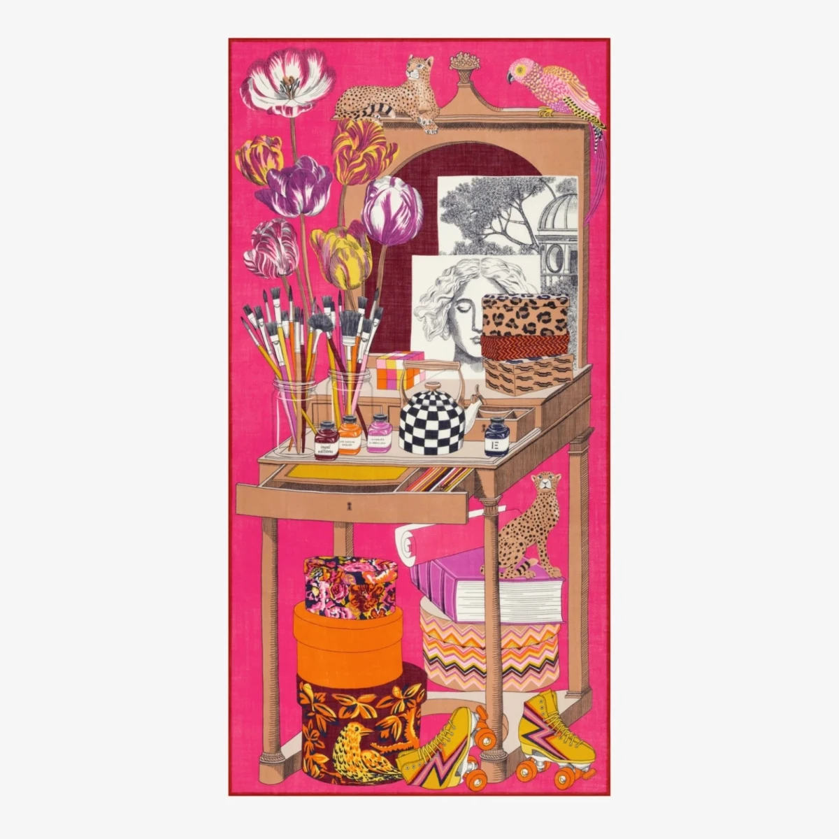 Szal 100 Wool Atelier Pink Inoui Edittions