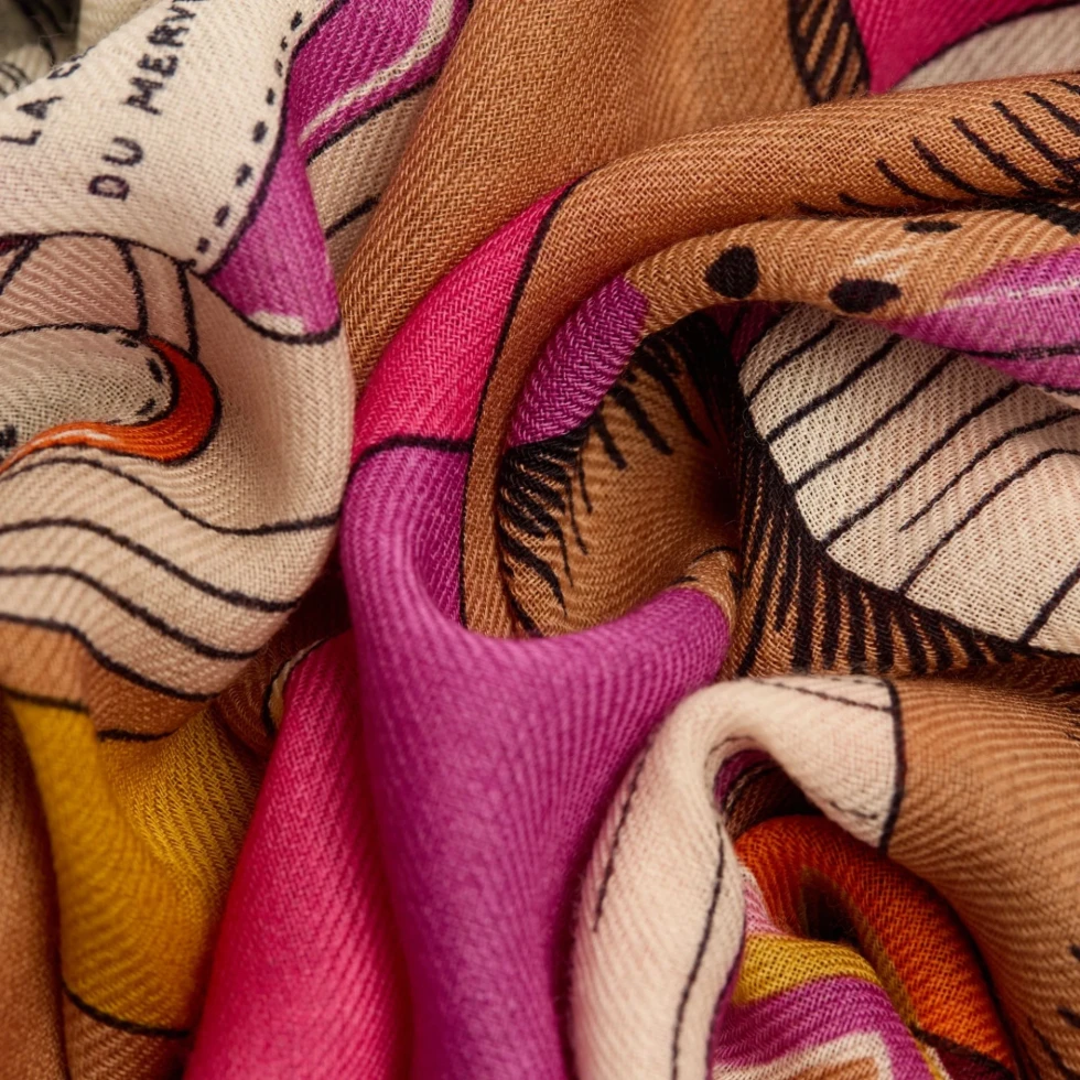 Szal 100 Wool Atelier Pink Inoui Edittions