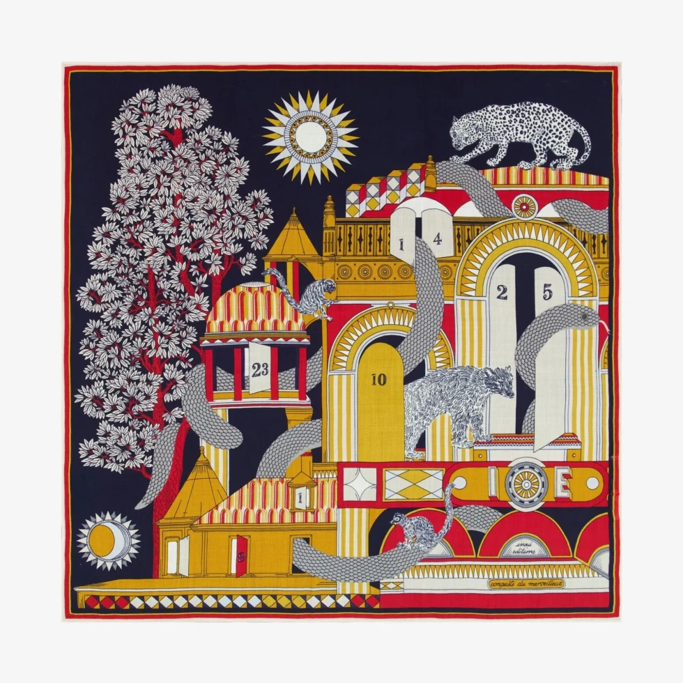 Szal kwadrat 100 Nicolas Navy Inoui Editions