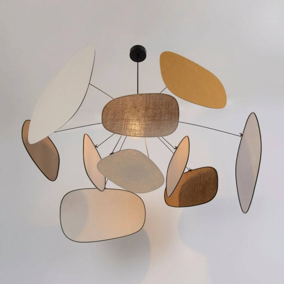 Lampa wisząca Screen 70's Lin Bouleau/Lin Curry/Toile De Jute MARKET SET Lampa wisząca Screen 70's Lin Bouleau/Lin Curry/Toile De Jute MARKET SET