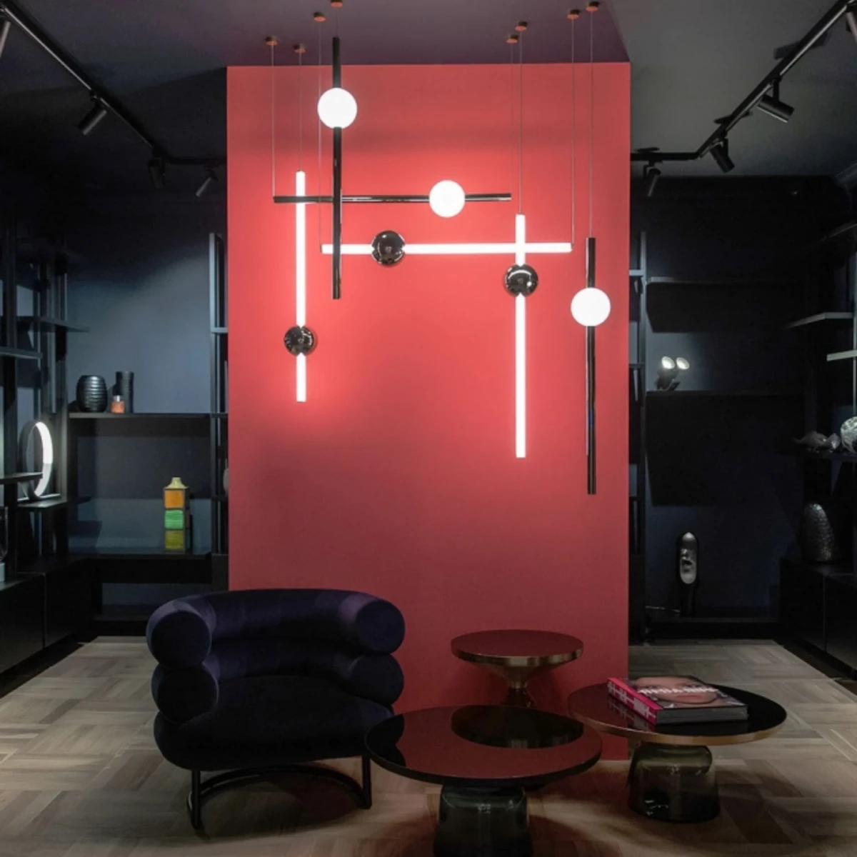 Lampa wisząca Orion Tube Light Polished Gunmetal Lee Broom