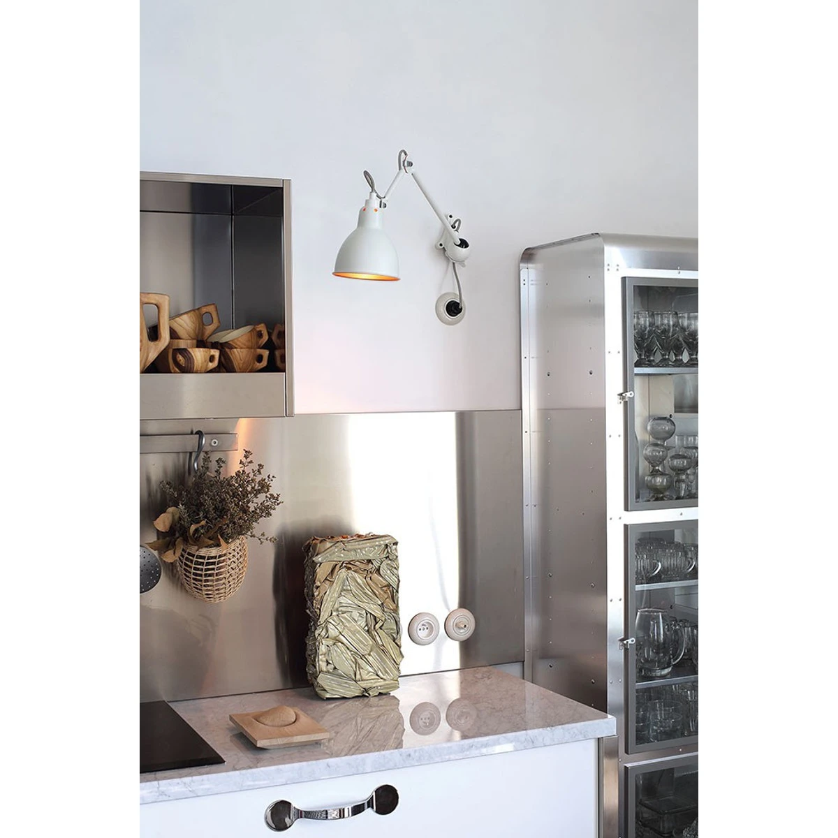 Lampa ścienna N°222 Lampe Gras WH-YEL ROUND