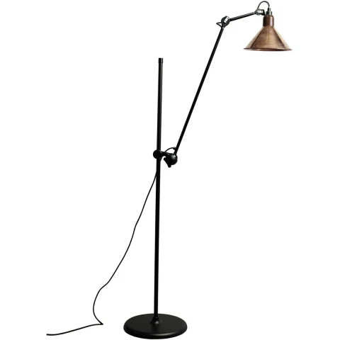 Lampa podłogowa N°215 Lampe Gras BL-COP-RAW CONIC
