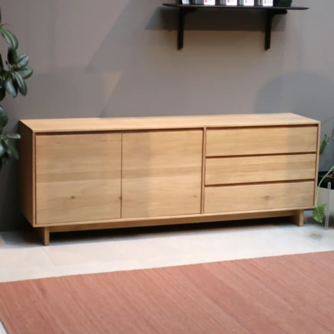 Solidna szafka dębowa pod TV Wave Ethnicraft