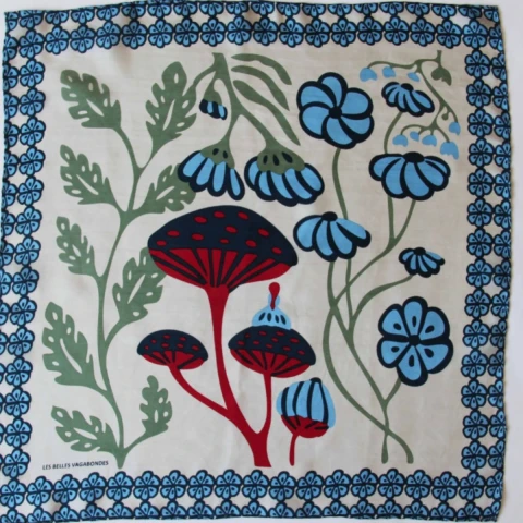 Apaszka jedwabna Mini Alice Bleu Blue