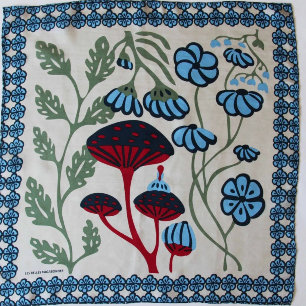 Apaszka jedwabna Mini Alice Bleu Blue Apaszka jedwabna Mini Alice Bleu Blue