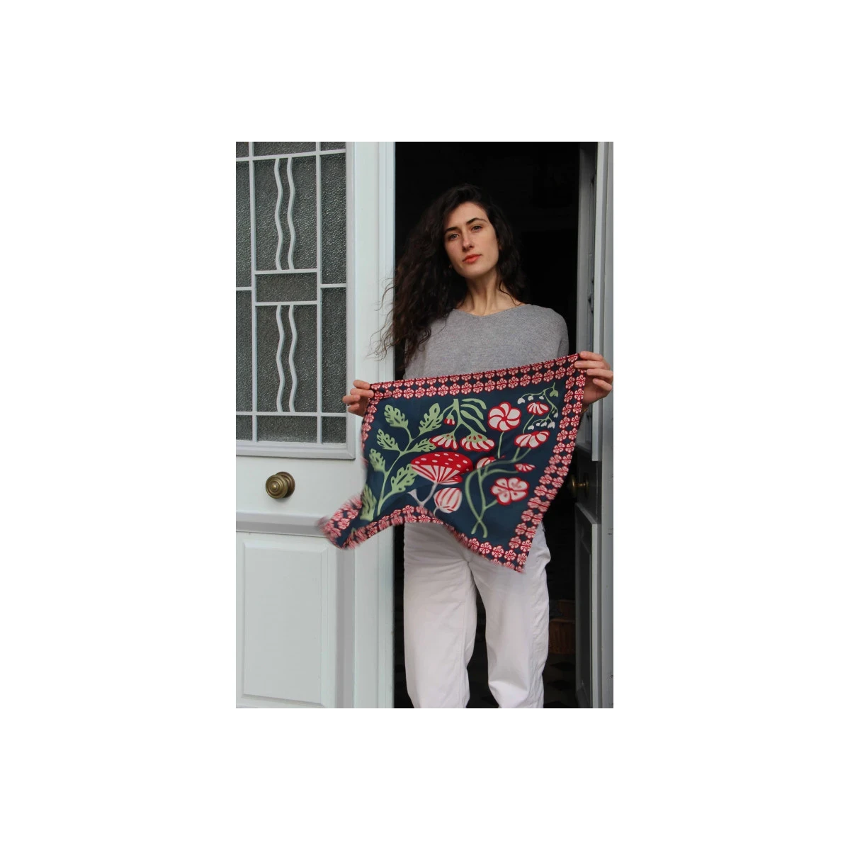 Apaszka jedwabna Mini Alice Marine Navy Apaszka jedwabna Mini Alice Marine Navy