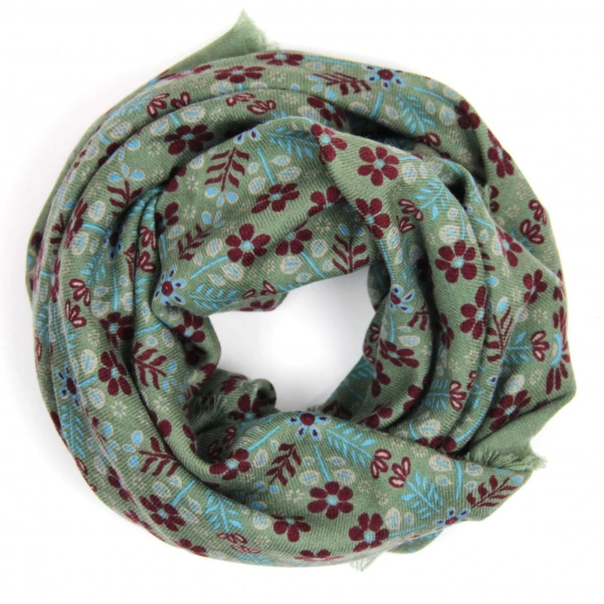 Apaszka wełniana Agata Kaki Apaszka wełniana Agata Kaki