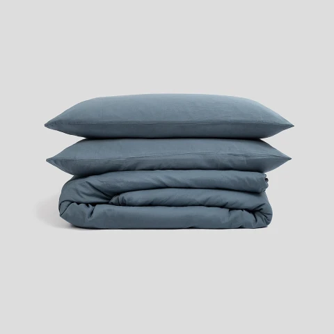 Komplet pościeli z bawełny satynowej Simples Atlantic Blue take a NAP