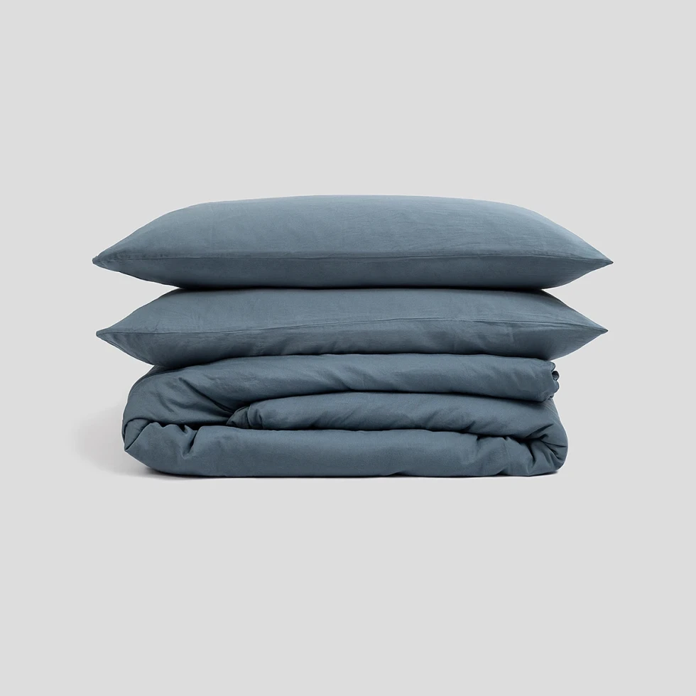 Komplet pościeli z bawełny satynowej Simples Atlantic Blue take a NAP