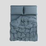 Komplet pościeli z bawełny satynowej Simples Atlantic Blue take a NAP