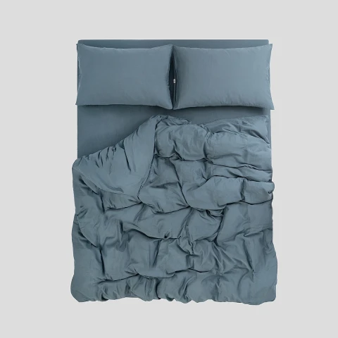 Komplet pościeli z bawełny satynowej Simples Atlantic Blue take a NAP