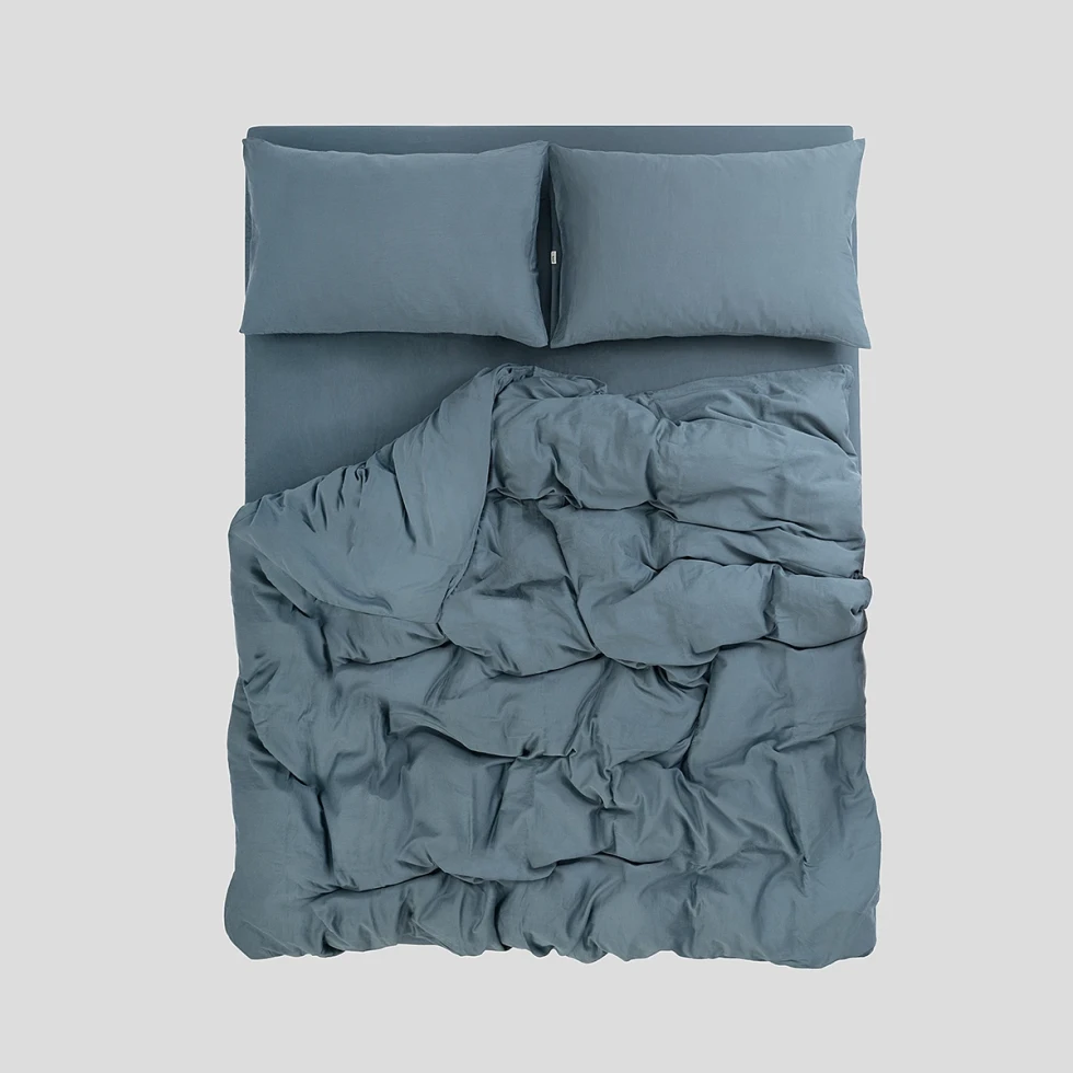 Komplet pościeli z bawełny satynowej Simples Atlantic Blue take a NAP