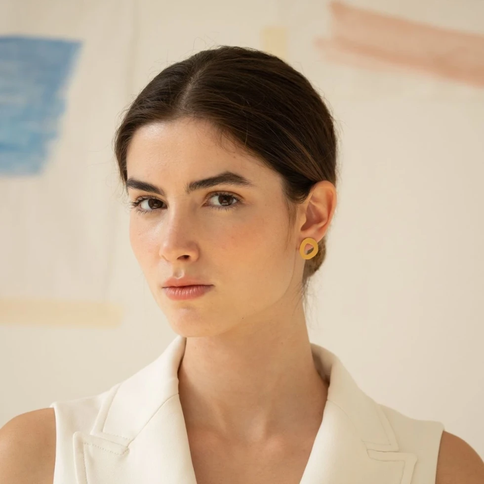 Złote kolczyki koła