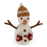 Ozdoba filcowa Snowman with Ochre Hat & Mittens