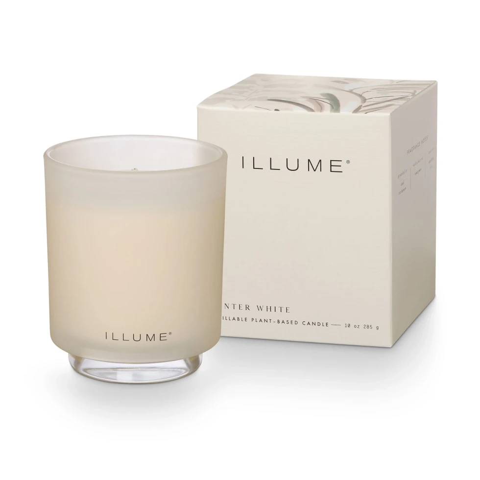 Świeca Box Glass Winter White