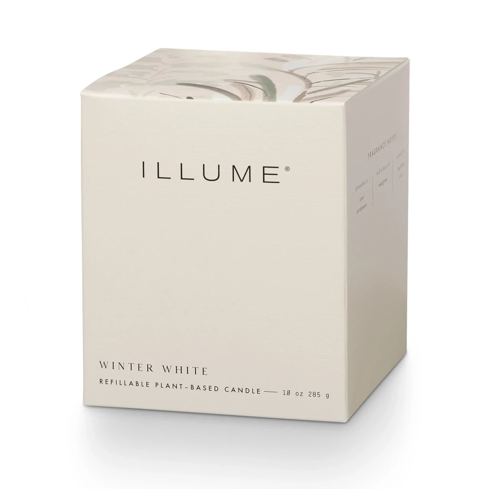 Świeca Box Glass Winter White