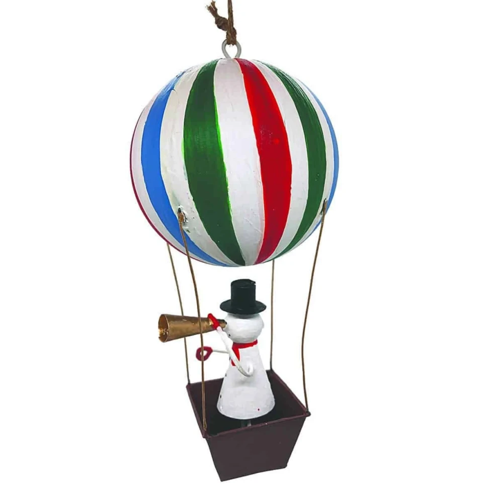 Ozdoba Snowman in Airballoon